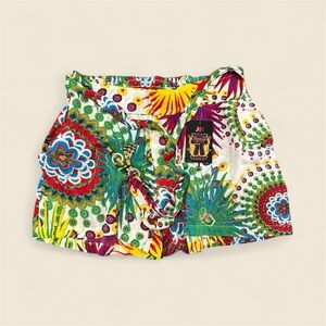 Vibrant High Waist Floral Women's Shorts